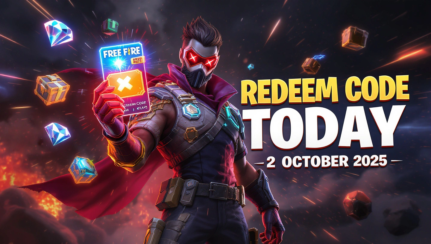 Free Fire Redeem Code Today – 2 October 2025: Get Free Diamonds, Skins & More